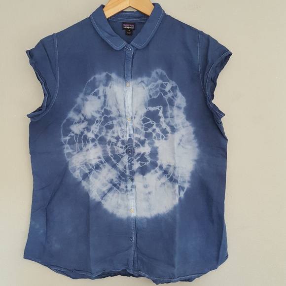 Patagonia Short Sleeve Button Front Shirt Hand Dye - Picture 1 of 5